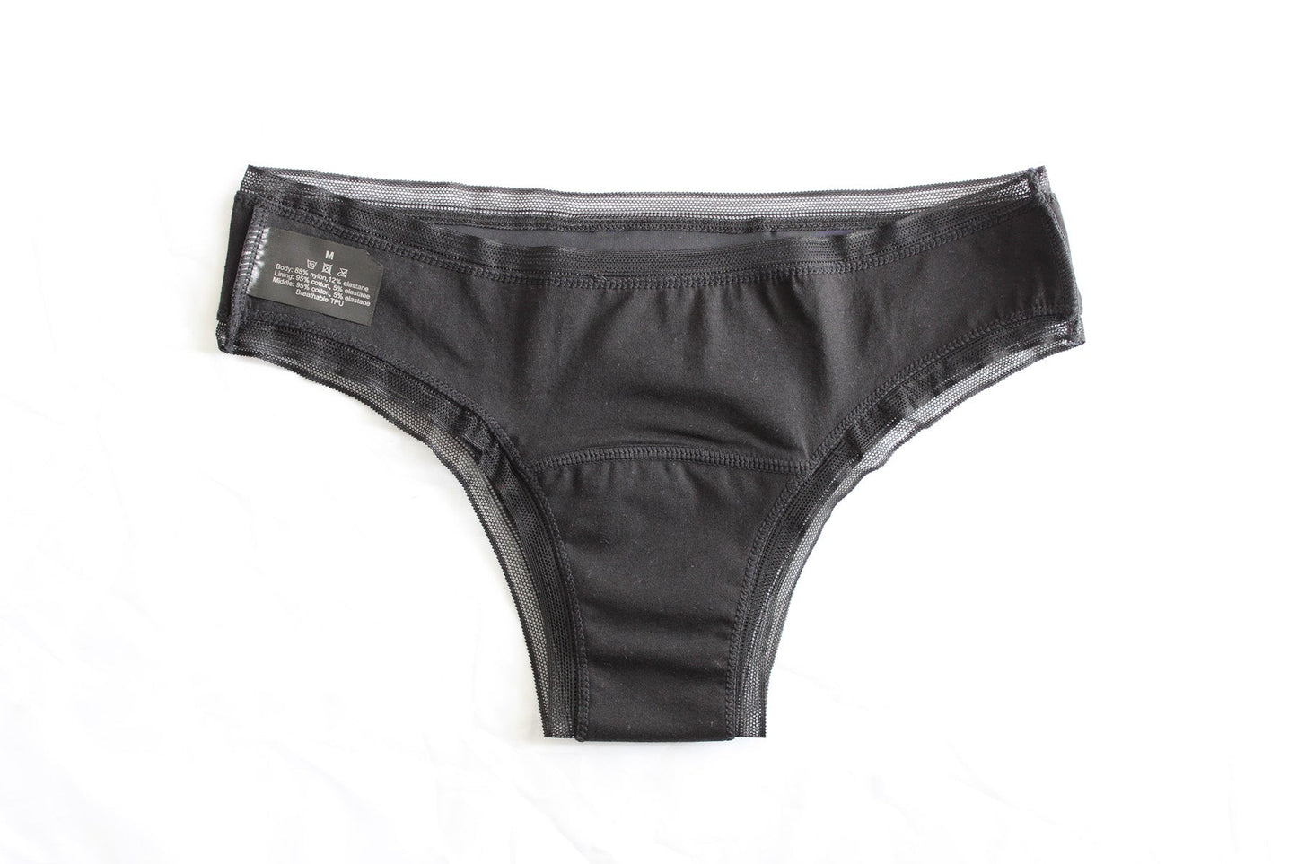 Cotton lace period underwear inside out